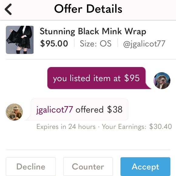 Stunning Black Real Mink Wrap - Picture 6 of 6